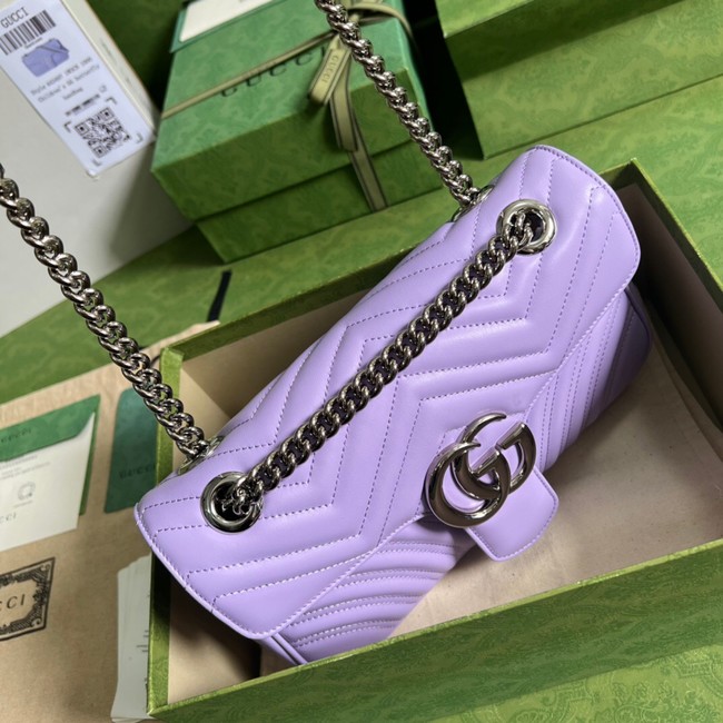 Gucci GG Marmont small shoulder bag 443497 Lilac