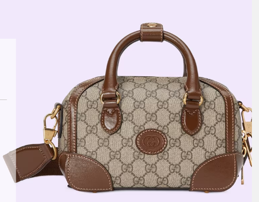 Gucci Small duffle bag with Interlocking G 723307 brown