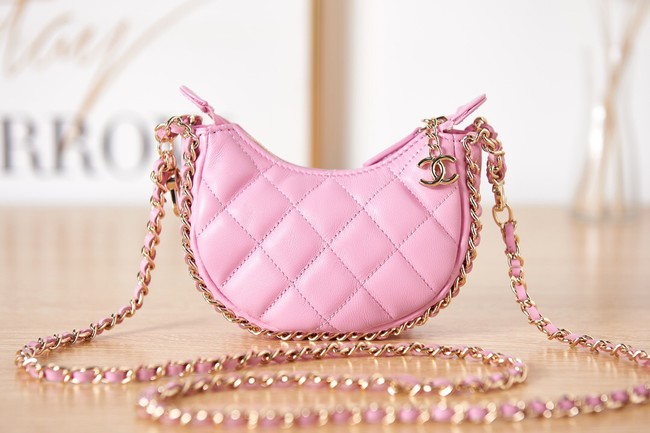 Chanel mini Lambskin & Gold-Tone Metal AS3232 pink