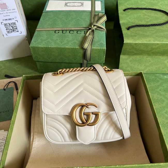 Gucci GG Marmont mini shoulder bag 739682 white