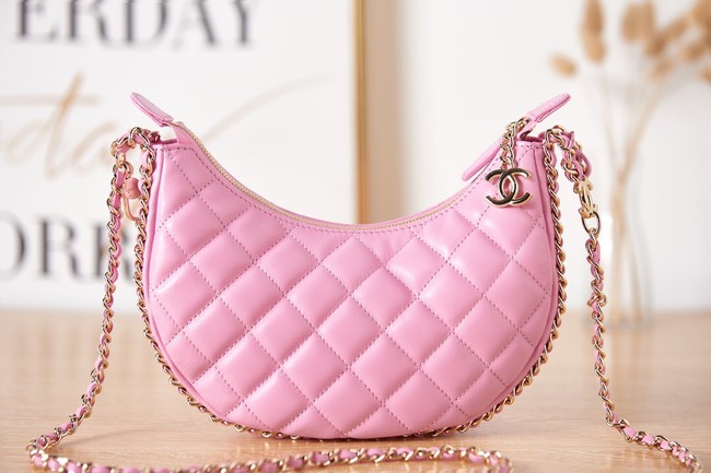 Chanel small Lambskin & Gold-Tone Metal AS3917 pink