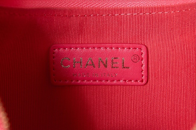 Chanel small Lambskin & Gold-Tone Metal AS3917 red