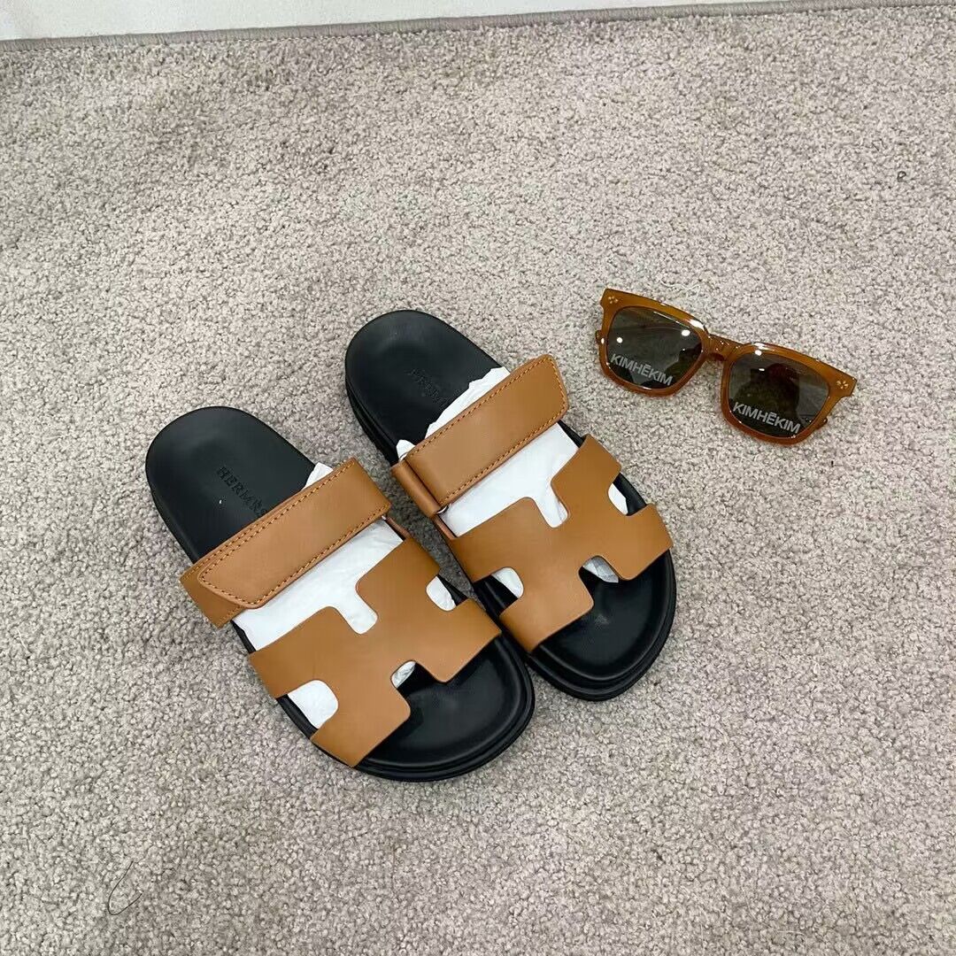 Hermes Shoes 2022 Chypre sandals HM63920 Brown