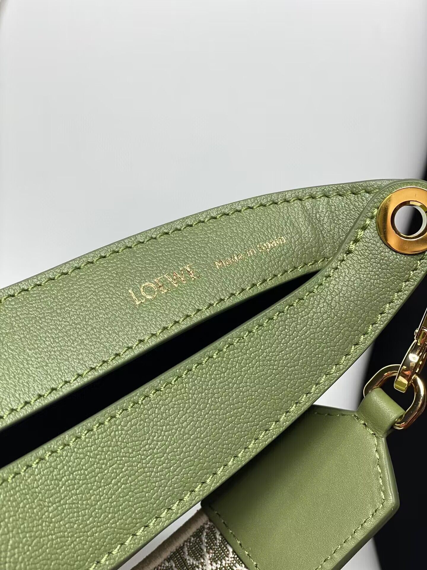 Loewe Original Leather Shoulder Handbag 3073 Green