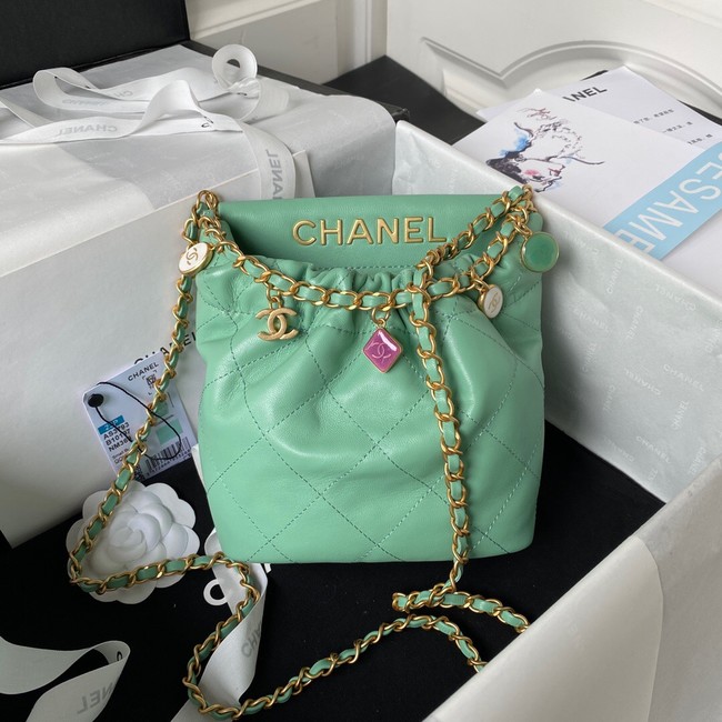 Chanel SMALL BUCKET BAG AS3793 Light Green