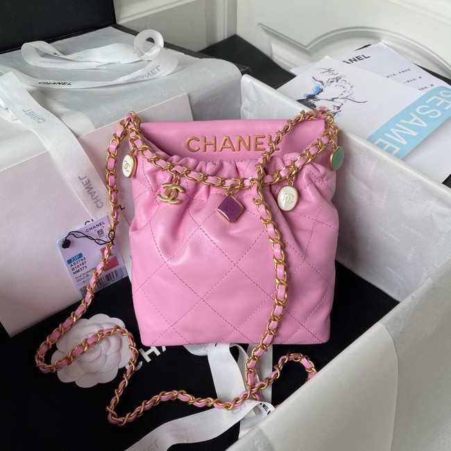 Chanel SMALL BUCKET BAG AS3793 PINK