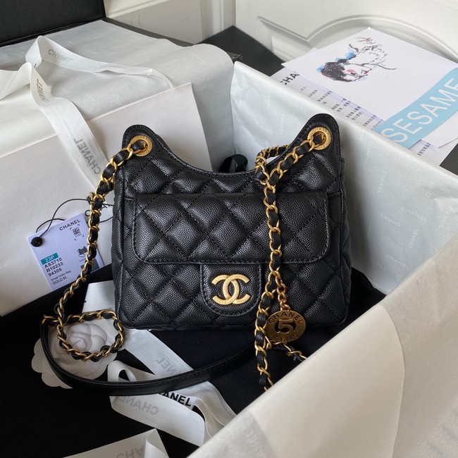 Chanel SMALL HOBO BAG AS3710 BLACK