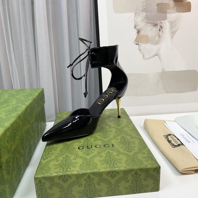 Gucci WOMENS HIGH HEEL PATENT PUMP 93177-1