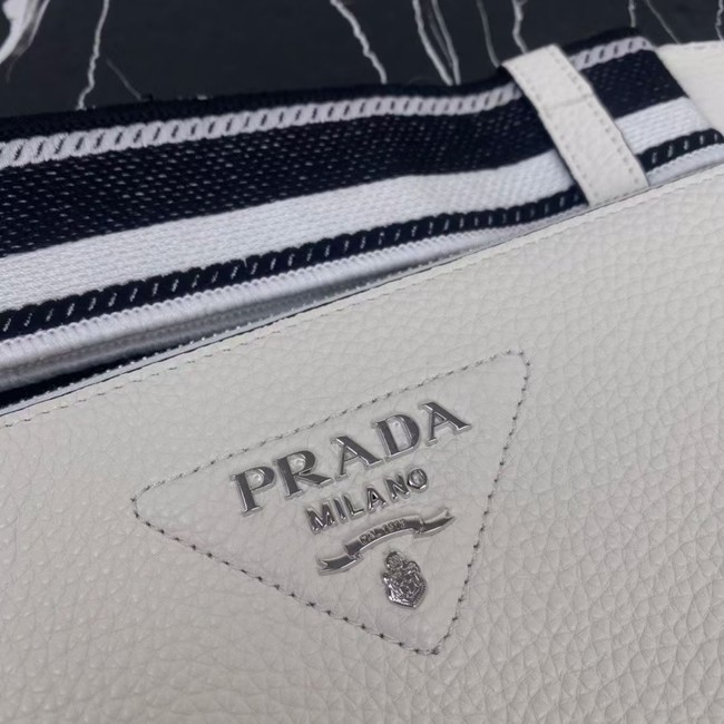 Prada Leather shoulder bag 1BH050 white