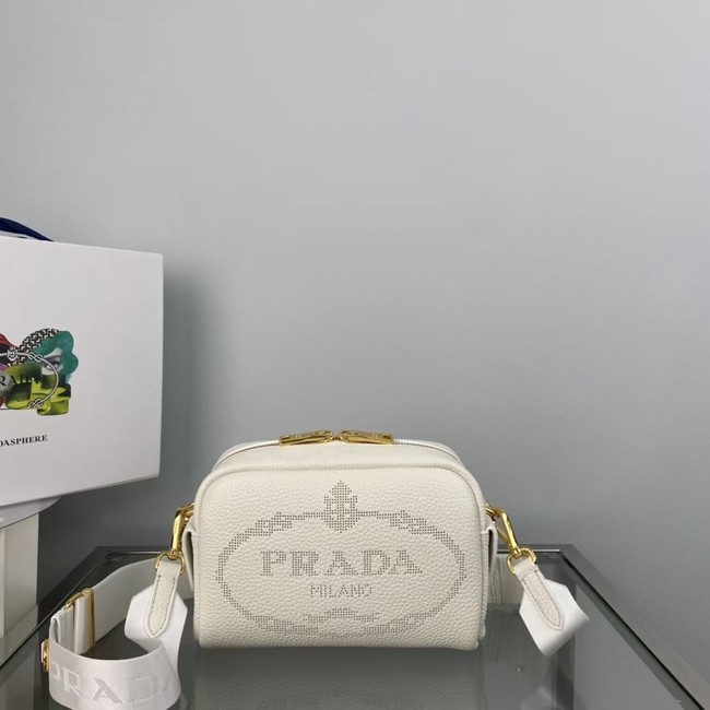 Prada Medium leather bag 1BH187 white