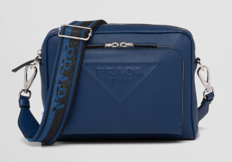 Prada Saffiano leather shoulder bag 2VH152 blue