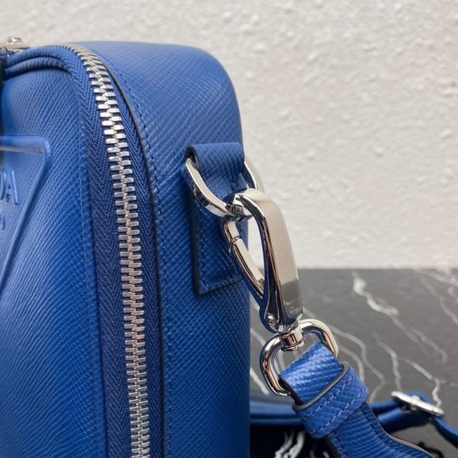 Prada Saffiano leather shoulder bag 2VH154 blue