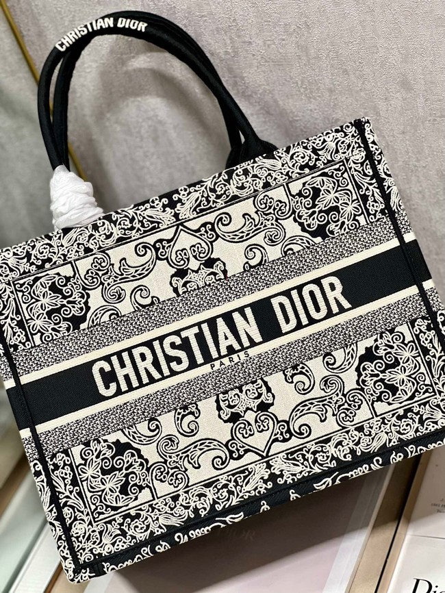 MEDIUM DIOR BOOK TOTE Embroidered M1296ZEC