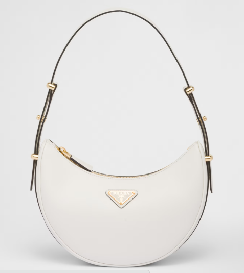 Prada leather shoulder bag 1BC194 white