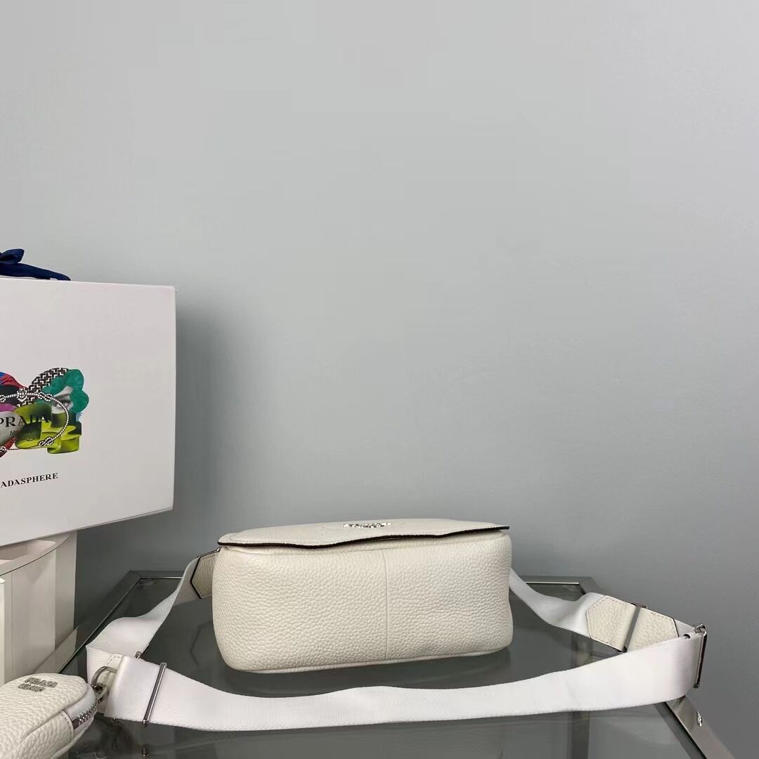 Prada Leather shoulder bag 1AD229 White