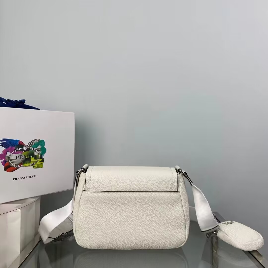 Prada Leather shoulder bag 1AD229 White