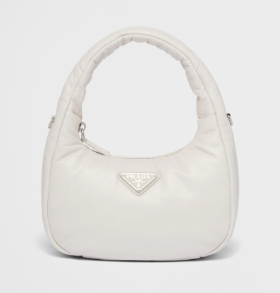 Prada Soft padded nappa leather mini-bag 1BA384 white