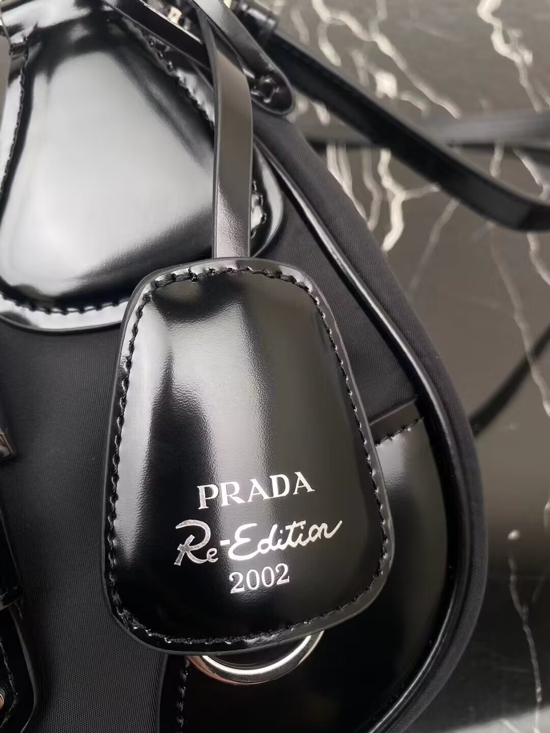 Prada Moon padded nappa-leather bag black