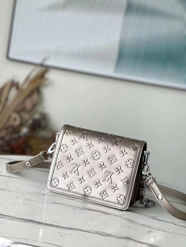 Louis Vuitton Leather DAUPHINE M21740 silvery grey