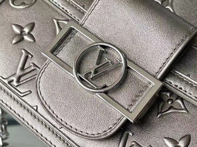 Louis Vuitton Leather DAUPHINE M21740 silvery grey