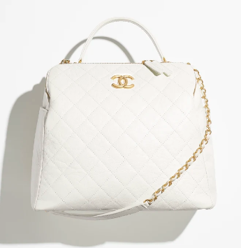 Chanel LARGE BOWLING BAG AS3741 white