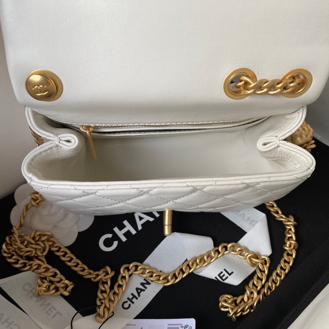 Chanel MINI FLAP BAG AS4040 white