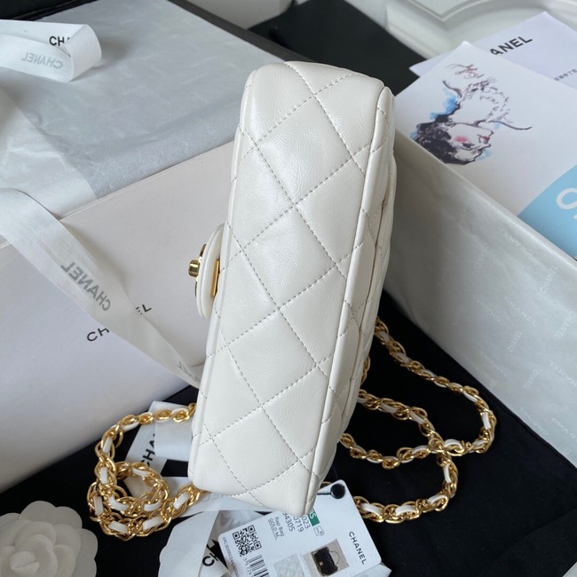 Chanel SMALL FLAP BAG WITH TOP HANDLE AS4023 white