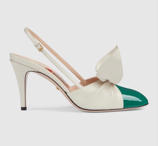 Gucci Womens mid-heel slingback pump 93287-2