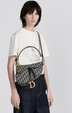 SADDLE BAG WITH STRAP Blue Dior Oblique Jacquard M0455CTZ