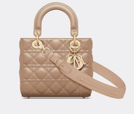 SMALL LADY DIOR MY ABCDIOR BAG Cannage Lambskin M0538ONG Hazelnut