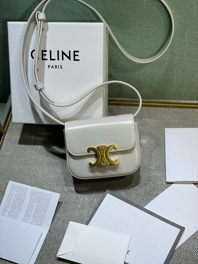 Celine MINI TRIOMPHE IN CALFSKIN 10I512 cream