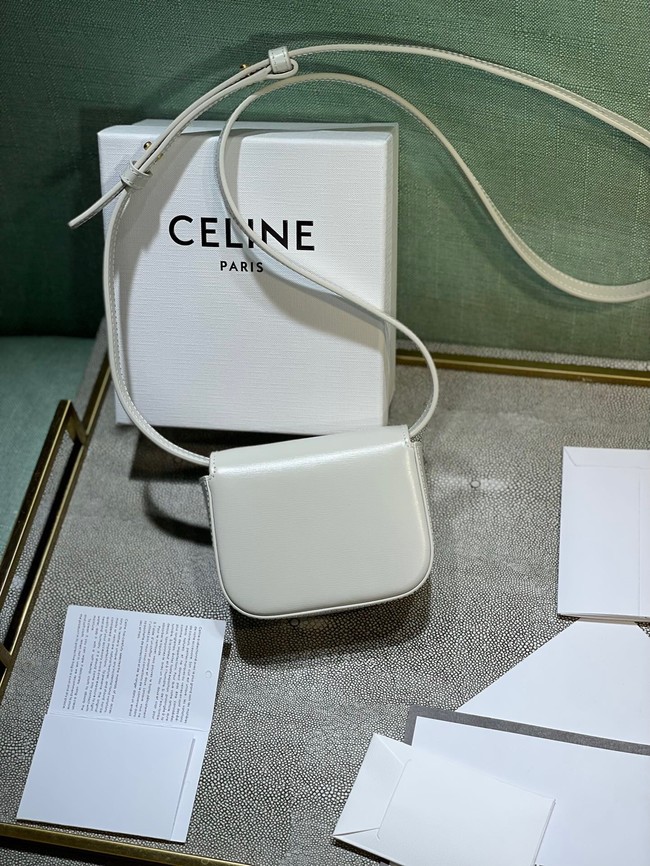 Celine MINI TRIOMPHE IN CALFSKIN 10I512 cream