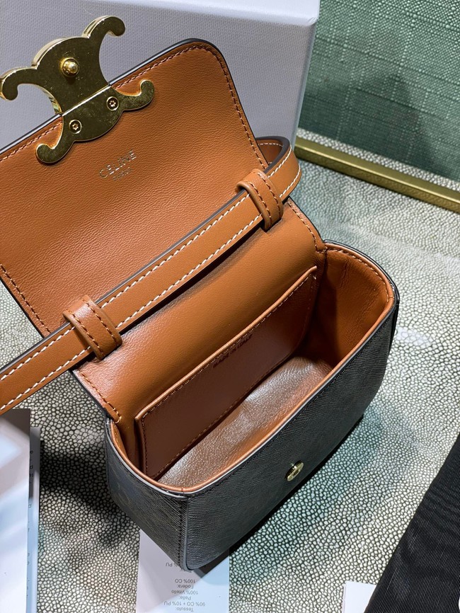 Celine MINI TRIOMPHE IN TRIOMPHE CANVAS AND CALFSKIN 10I512 TAN