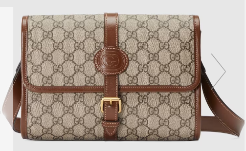 Gucci GG messenger bag with Interlocking G 745679 Brown