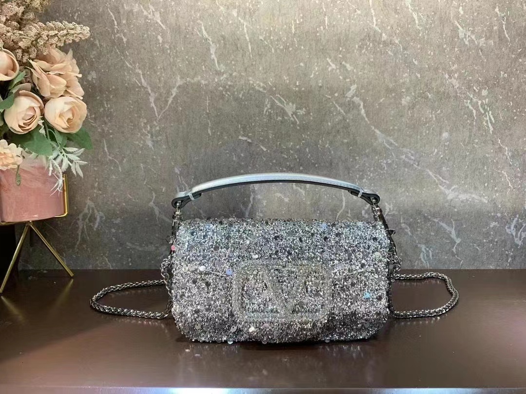 VALENTINO MINI LOCO Imitation crystal handbag K53M-7