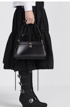 MEDIUM DIOR KEY BAG Black Box Calfskin M1843O