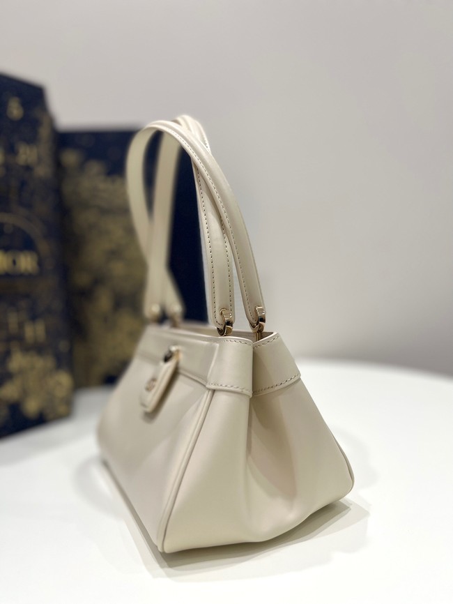 SMALL DIOR KEY BAG Dusty Ivory Box Calfskin M1844O