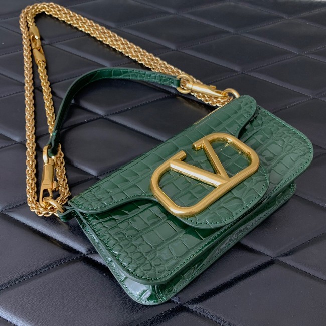 VALENTINO GARAVANI Loco Calf leather bag WA0K53 green