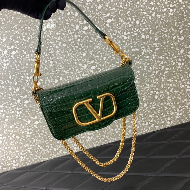 VALENTINO GARAVANI Loco Calf leather bag WA0K53 green