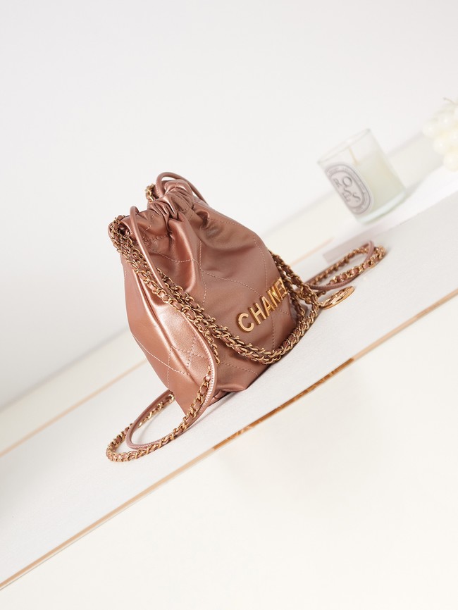 CHANEL 22 MINI HANDBAG AS3980 Copper