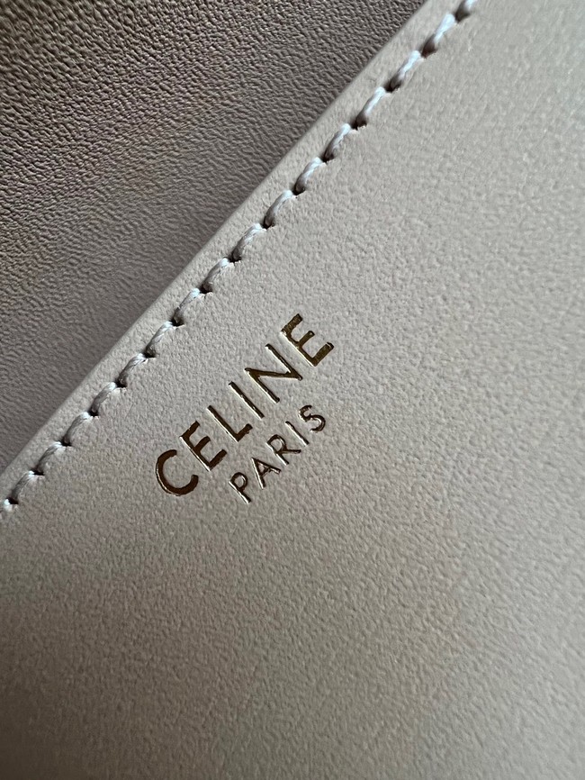 Celine TEEN TRIOMPHE BAG IN SHINY CALFSKIN LIMESTONE 188423 Shallow apricot