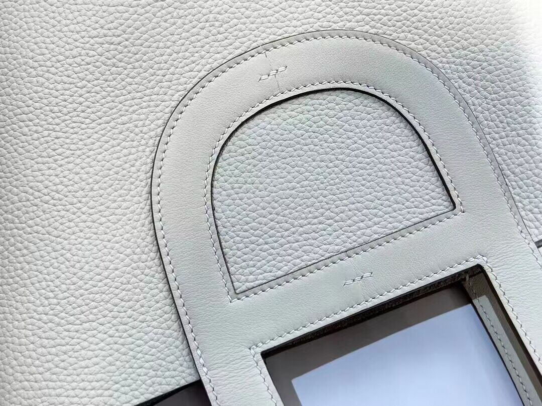 Hermes Original Togo Leather Bag H3602 White