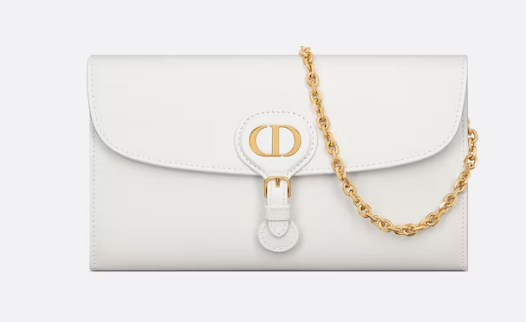 DIOR BOBBY EAST-WEST POUCH WITH CHAIN Smooth Calfskin S5703UBP Latte