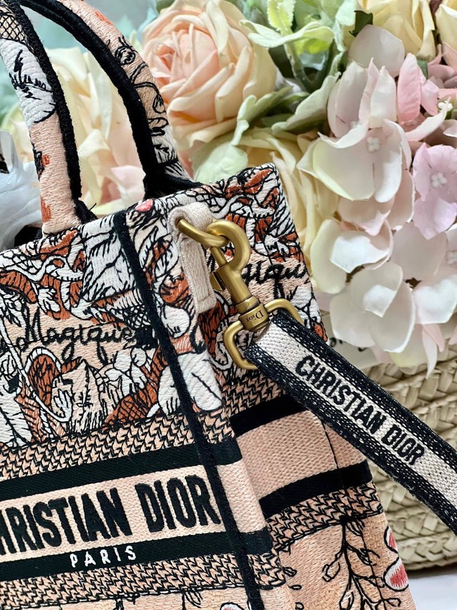 MINI DIOR BOOK TOTE PHONE BAG Embroidery S5555CES-2