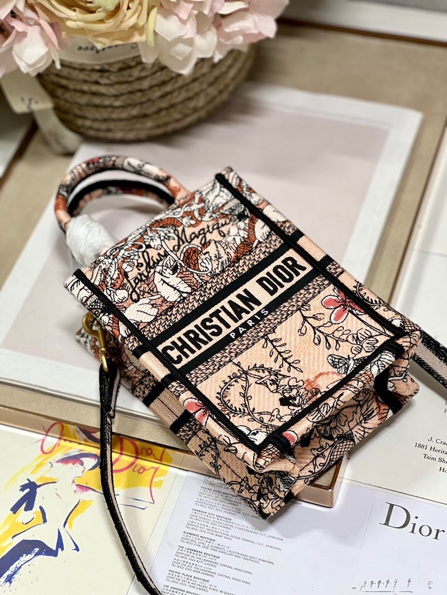 MINI DIOR BOOK TOTE PHONE BAG Embroidery S5555CES-2