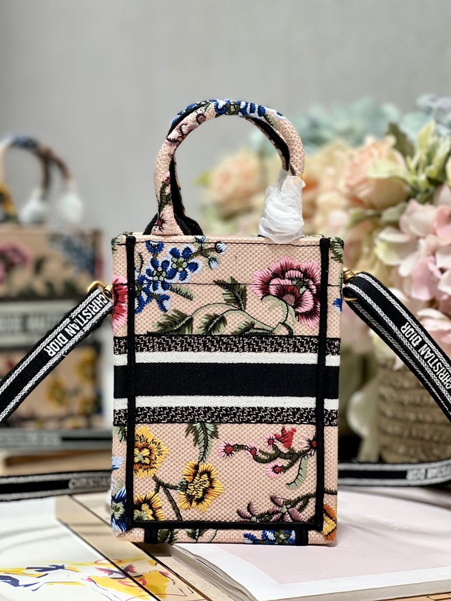 MINI DIOR BOOK TOTE PHONE BAG Embroidery S5555CES-4