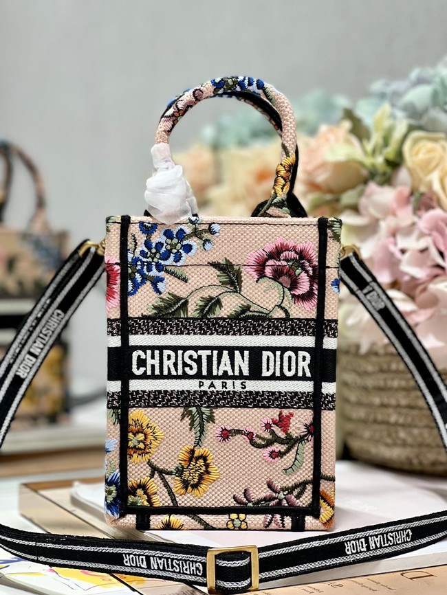 MINI DIOR BOOK TOTE PHONE BAG Embroidery S5555CES-4