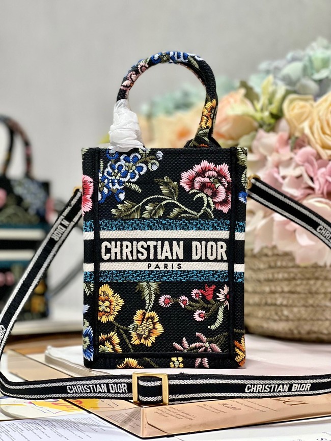 MINI DIOR BOOK TOTE PHONE BAG Embroidery S5555CES-6