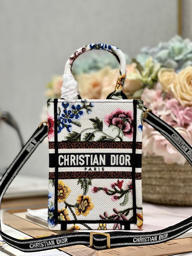 MINI DIOR BOOK TOTE PHONE BAG Embroidery S5555CES-7