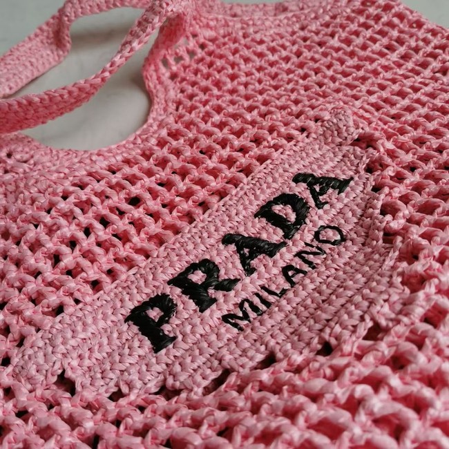 Prada Crochet tote bag 1BG424 pink